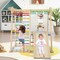 Pine and Beech Wood 6-in-1 Indoor Jungle Gym with Slide, Monkey Bars and Climbing Ladders